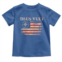 Catholic Knight Templar Crusader Cross Toddler T Shirt Vintage American Flag