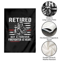 Retired Firefighter Garden Flag Fireman Pride 911 Rescue Retirement Gift