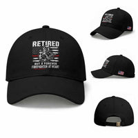Retired Firefighter Baseball Cap Fireman Pride 911 Rescue Retirement Gift