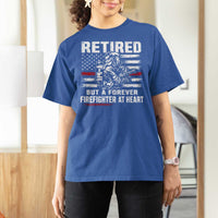 Retired Firefighter T Shirt For Women Fireman Pride 911 Rescue Retirement Gift