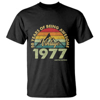50th Birthday T Shirt Vintage 1977 Limited Edition 50 Year Old Gift