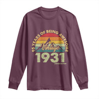 95th Birthday Long Sleeve Shirt Vintage 1931 Limited Edition 95 Year Old Gift