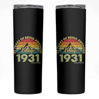 95th Birthday Skinny Tumbler Vintage 1931 Limited Edition 95 Year Old Gift