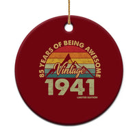 85th Birthday Ceramic Ornament Vintage 1941 Limited Edition 85 Year Old Gift