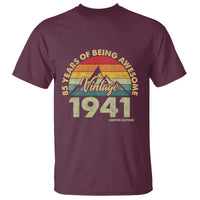 85th Birthday T Shirt Vintage 1941 Limited Edition 85 Year Old Gift