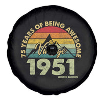 75th Birthday Spare Tire Cover Vintage 1951 Limited Edition 75 Year Old Gift
