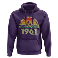 65th Birthday Hoodie Vintage 1961 Limited Edition 65 Year Old Gift
