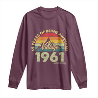 65th Birthday Long Sleeve Shirt Vintage 1961 Limited Edition 65 Year Old Gift