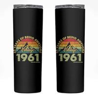 65th Birthday Skinny Tumbler Vintage 1961 Limited Edition 65 Year Old Gift