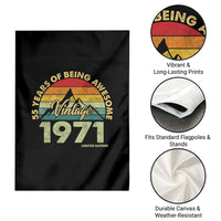 55th Birthday Garden Flag Vintage 1971 Limited Edition 55 Year Old Gift