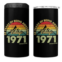 55th Birthday 4 in 1 Can Cooler Tumbler Vintage 1971 Limited Edition 55 Year Old Gift