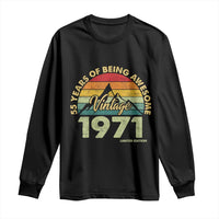 55th Birthday Long Sleeve Shirt Vintage 1971 Limited Edition 55 Year Old Gift