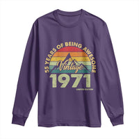 55th Birthday Long Sleeve Shirt Vintage 1971 Limited Edition 55 Year Old Gift