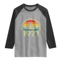 55th Birthday Raglan Shirt Vintage 1971 Limited Edition 55 Year Old Gift