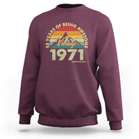 55th Birthday Sweatshirt Vintage 1971 Limited Edition 55 Year Old Gift