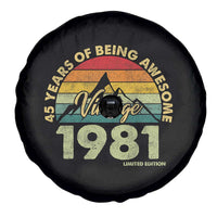 45th Birthday Spare Tire Cover Vintage 1981 Limited Edition 45 Year Old Gift