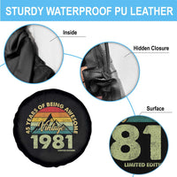 45th Birthday Spare Tire Cover Vintage 1981 Limited Edition 45 Year Old Gift