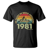 45th Birthday T Shirt Vintage 1981 Limited Edition 45 Year Old Gift