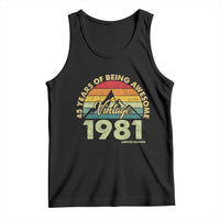 45th Birthday Tank Top Vintage 1981 Limited Edition 45 Year Old Gift