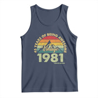 45th Birthday Tank Top Vintage 1981 Limited Edition 45 Year Old Gift