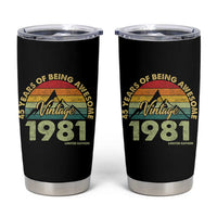 45th Birthday Tumbler Cup Vintage 1981 Limited Edition 45 Year Old Gift