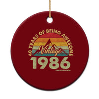 40th Birthday Ceramic Ornament Vintage 1986 Limited Edition 40 Year Old Gift