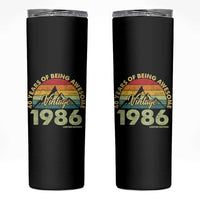 40th Birthday Skinny Tumbler Vintage 1986 Limited Edition 40 Year Old Gift