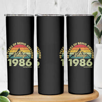 40th Birthday Skinny Tumbler Vintage 1986 Limited Edition 40 Year Old Gift