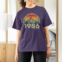 40th Birthday T Shirt For Women Vintage 1986 Limited Edition 40 Year Old Gift