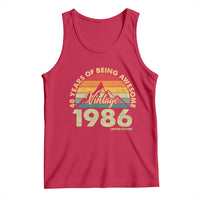 40th Birthday Tank Top Vintage 1986 Limited Edition 40 Year Old Gift