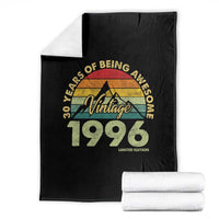 30th Birthday Throw Blanket Vintage 1996 Limited Edition 30 Year Old Gift