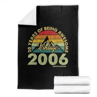 20th Birthday Throw Blanket Vintage 2006 Limited Edition 20 Year Old Gift