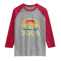 20th Birthday Raglan Shirt Vintage 2006 Limited Edition 20 Year Old Gift