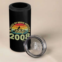 18th Birthday 4 in 1 Can Cooler Tumbler Vintage 2008 Limited Edition 18 Year Old Gift