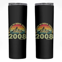 18th Birthday Skinny Tumbler Vintage 2008 Limited Edition 18 Year Old Gift