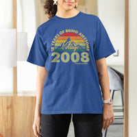 18th Birthday T Shirt For Women Vintage 2008 Limited Edition 18 Year Old Gift