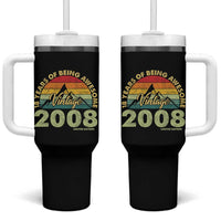 18th Birthday Tumbler With Handle Vintage 2008 Limited Edition 18 Year Old Gift