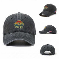 14th Birthday Washed Cotton Baseball Cap Vintage 2012 Limited Edition 14 Year Old Gift