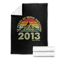 13th Birthday Throw Blanket Vintage 2013 Limited Edition 13 Year Old Gift