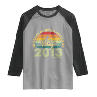 13th Birthday Raglan Shirt Vintage 2013 Limited Edition 13 Year Old Gift