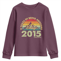 11th Birthday Youth Sweatshirt Vintage 2015 Limited Edition 11 Year Old Gift