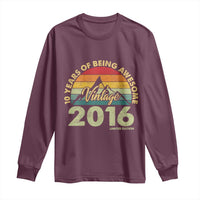 10th Birthday Long Sleeve Shirt Vintage 2016 Limited Edition 10 Year Old Bday Gift