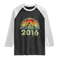 10th Birthday Raglan Shirt Vintage 2016 Limited Edition 10 Year Old Bday Gift