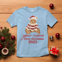 Personalised My First Christmas T Shirt Custom Name Newborn Baby 1st Xmas - Wonder Print Shop