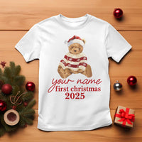 Personalised My First Christmas T Shirt Custom Name Newborn Baby 1st Xmas - Wonder Print Shop