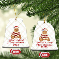 Personalised My First Xmas Ceramic Ornament Custom Name Newborn Baby 1st Xmas - Wonder Print Shop