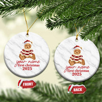 Personalised My First Xmas Ceramic Ornament Custom Name Newborn Baby 1st Xmas - Wonder Print Shop