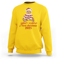 Personalised My First Christmas Sweatshirt Custom Name Newborn Baby 1st Xmas - Wonder Print Shop