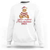 Personalised My First Christmas Sweatshirt Custom Name Newborn Baby 1st Xmas - Wonder Print Shop