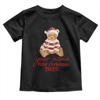 Personalised My First Christmas Toddler T Shirt Custom Name Newborn Baby 1st Xmas - Wonder Print Shop